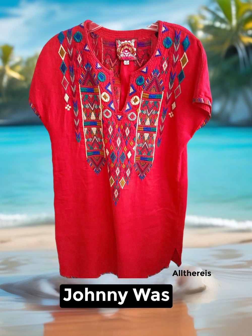 Johnny Was linen Dress XS